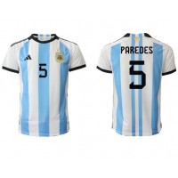 Camiseta Argentina Leandro Paredes #5 Primera Equipación Mundial 2022 manga corta